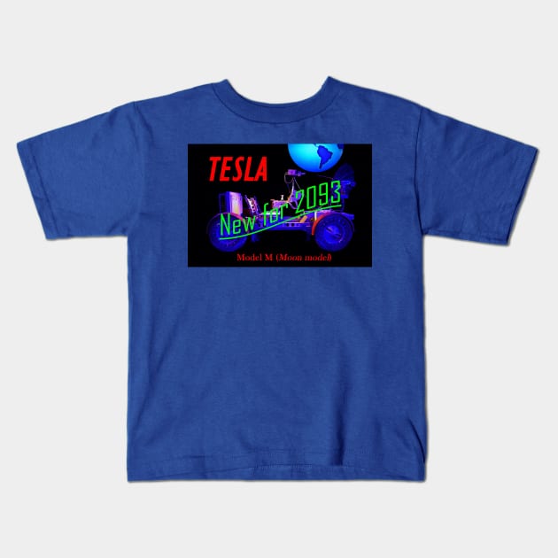 Tesla model M Kids T-Shirt by dltphoto